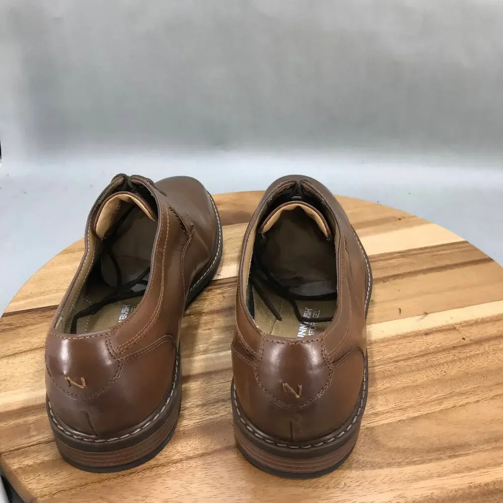 Nunn Bush Hayden Plain‎ Toe Oxford Dress Shoes Mens 12 M Brown Leather Lace Up